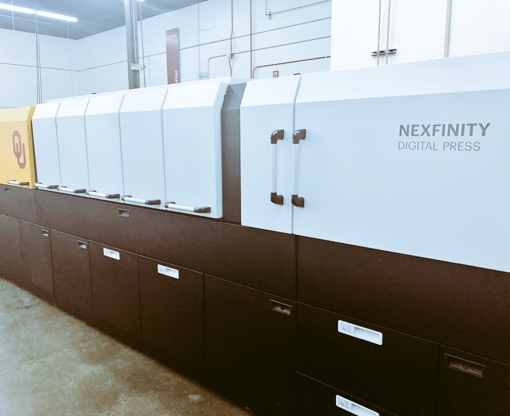OUPrinting's tweet photo. The first Kodak Nexfinity in the nation is now being installed. The latest and greatest in print technology now at OU! #printOU #kodak #BoomerSooner #NexFinity https://t.co/SYCcj6JvoJ