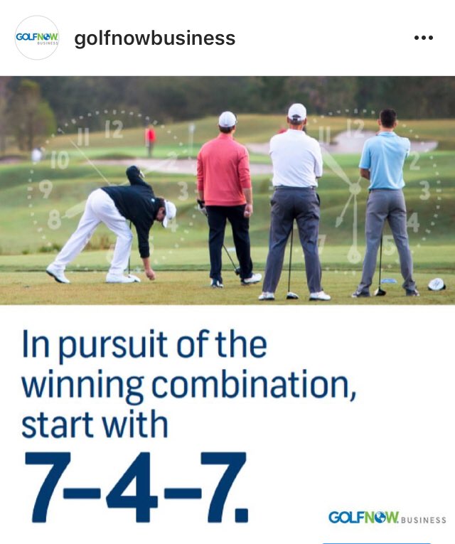 MrMHendrix's tweet image. Great to see this in chapter 2 of our Playbook. Follow us at @GolfNowBusiness 
7 tee times per hour
4 price points per day (at least)
7 days per week
#golfsolutions #golfpro