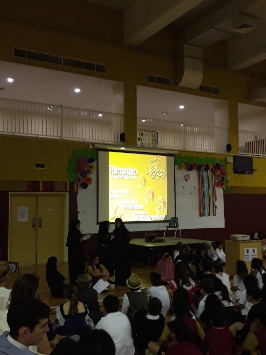 RafflesdxbPrim's tweet photo. Beautiful assembly to inform the school about the Holy Month of Ramadan and some tips on fasting and how to respect the fast. Have you made any special plans with your family this Ramadan? #risme #risculture #RamadanMubarak @rafflesdxb https://t.co/uN10a0UlEK