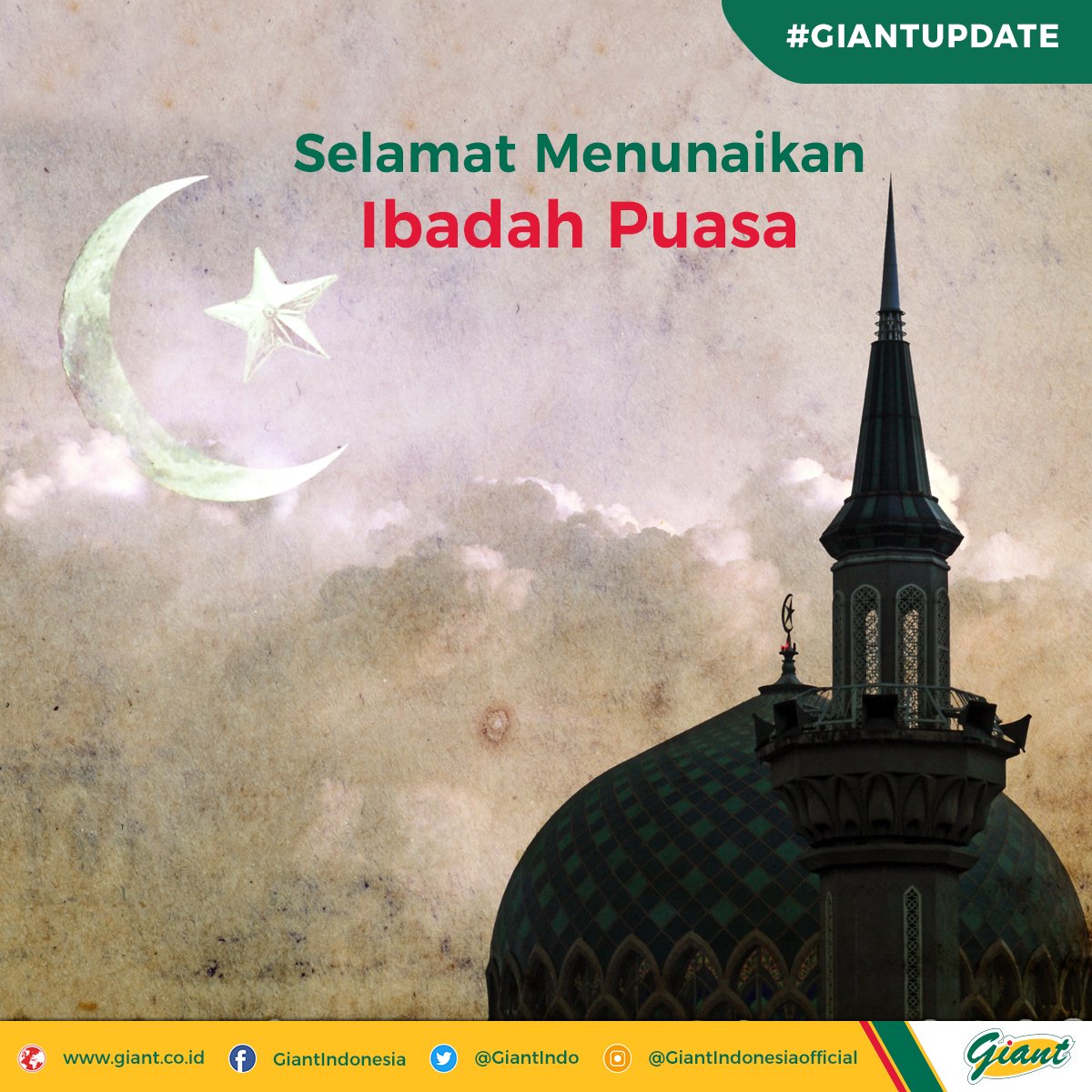 GiantIndo's tweet photo. Selamat menunaikan ibadah puasa buat Sahabat Giant yang menjalankannya. Tetap semangat ya sampai buka nanti! :) #GiantUpdate https://t.co/uVaozALFQO