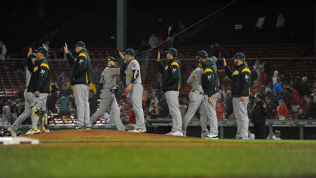 Connected for our fourth win over Boston this season.
#RootedInOakland