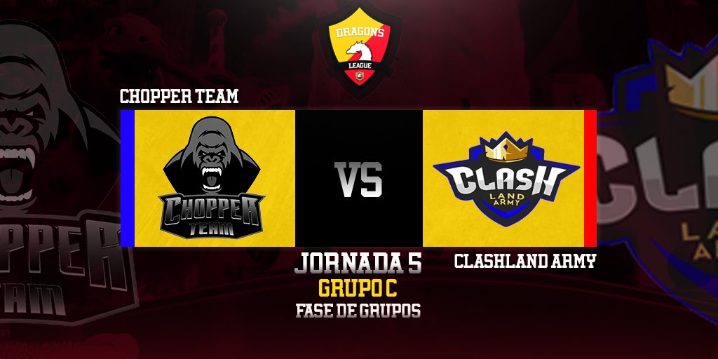 📌JORNADA 5-GRUPO C
▫️ @ChopperTeam_CR 🆚️ @ClashLand_Ar 

📆Miércoles 16 de Mayo⏰22:00HS🇦🇷20:00HS🇲🇽