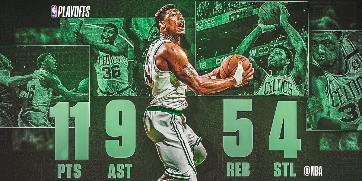 Marcus Smart did a little bit of everything, putting up 11 PTS, 9 AST, 5 REB, 4 STL to help the @celtics take a 2-0 series lead in the Eastern Conference Finals! #SAPStatLineOfTheNight