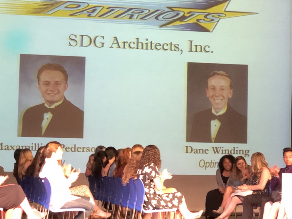 Maxawsome14's tweet photo. Scholarship night was very exciting!! I would like to thank SDG Architects and the HHS Patriot Parents Organization for the scholarships they are very helpful. https://t.co/hVw5l72dpz