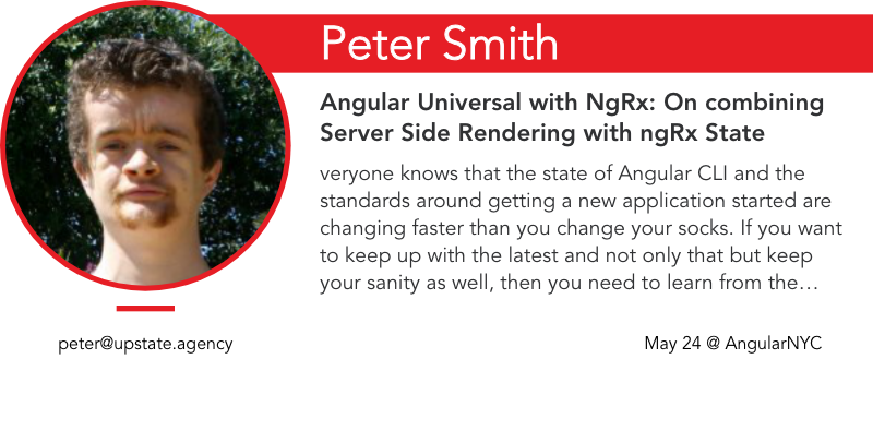kirjs's tweet image. 🍕#AngularNYC May 24 meetup: 

Peter Smith (peter@upstate.agency) from upstate NY will speak on #Angular Universal and &quot;gigaton&quot; of other cool stuff :)

meetup.com/AngularNYC/eve…