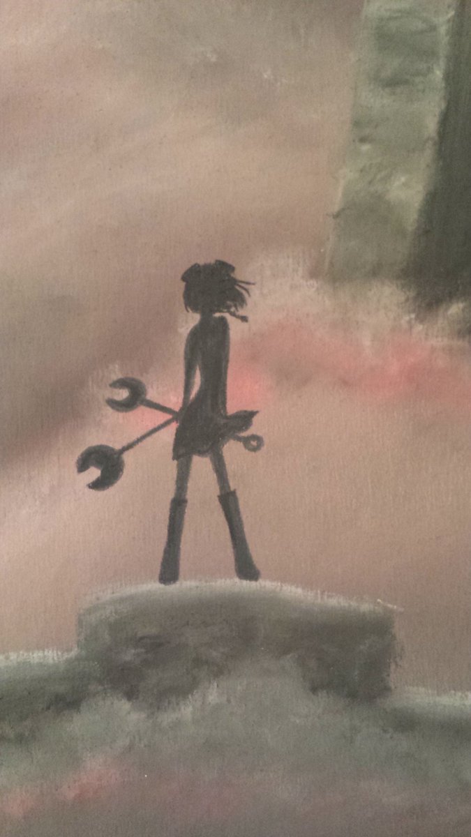 dustyartists's tweet photo. A close up at our steampunk girl from City in Ruins Clocktowers who may very well get her own Chalk Story Book or Children’s Book.
https://t.co/PGIEb3pWzI
#chalkart #art #silhouette #girl #steampunk #wrench #clocktower #childrensbook #story #closeup #dustyartist #evercross https://t.co/Bd5yNxnVHu