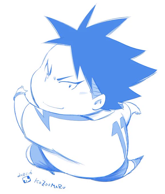そして、刺激を受けて小僧丸をらくがき。新雷門のキャラ描くのはじめてだ…。 