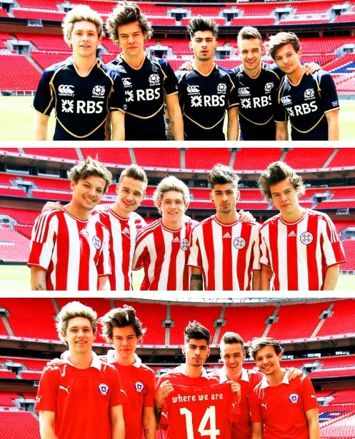 todays1dhistory's tweet photo. Today (May 16) in 2013 - the boys do a jersey shoot to accompany the announcement of their first stadium tour, Where We Are! https://t.co/L6Imbo9F0z