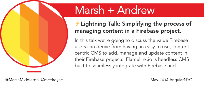 kirjs's tweet image. 🍕#AngularNYC May 24 meetup: 

⚡️@MarshMiddleton and @mcelroyac will show how awesome @FlamelinkCMS is :)

sign up here:
meetup.com/AngularNYC/eve…