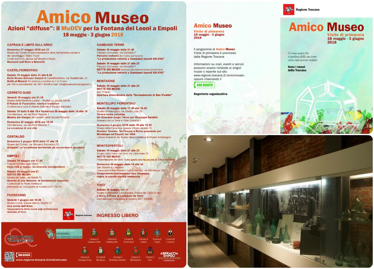 ComuneEmpoli's tweet photo. #AmicoMuseo, si parte con una visita guidata da bambini su Salvagnoli. Per Notte dei #Musei incontro al @muve_empoli #Empoli. 19 maggio h17.30 itinerario condotto dai bimbi della scuola di Corniola. In serata Paola Matteucci sulla scuola empolese. #muDEV https://t.co/lNyUJrqnPI https://t.co/yRi1C6KsMy