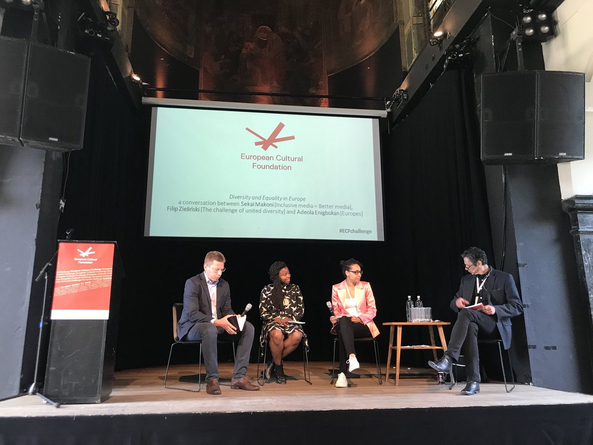 MicaelaCasalbon's tweet photo. #ECFChallenge #Diversity and #equality: media, artists, educational and social field should share tools and pools, create safe and third places to tell the complexity, create new narratives, work together in equality, with our fluid identities @ECF_tweets @teatroargine https://t.co/Ge9VpPPcPg