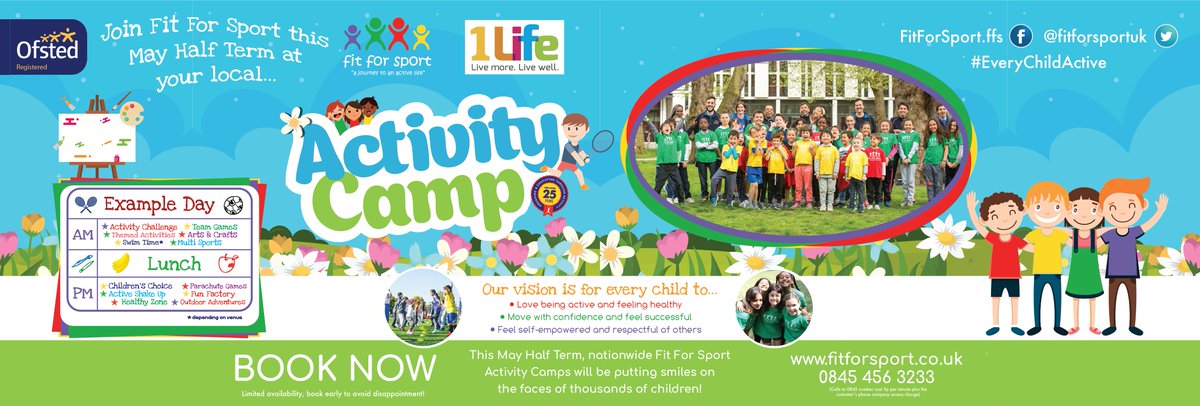 Keep your kids active at our @fitforsportuk activity camp this #MayHalfTerm! Book now at bit.ly/1zoyfFG