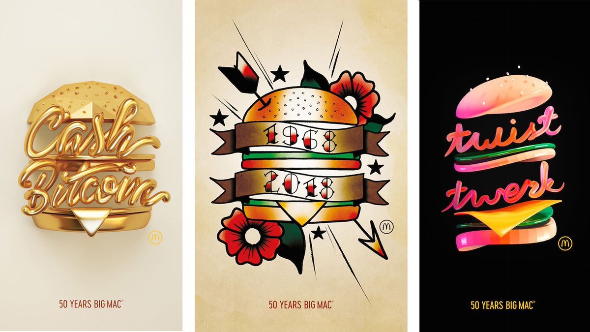 piweeFR's tweet photo. McDonald's dévoile une nouvelle campagne pour les 50 ans du Big Mac ! > https://t.co/6OqLaINTXl https://t.co/KLiEUD9gPE