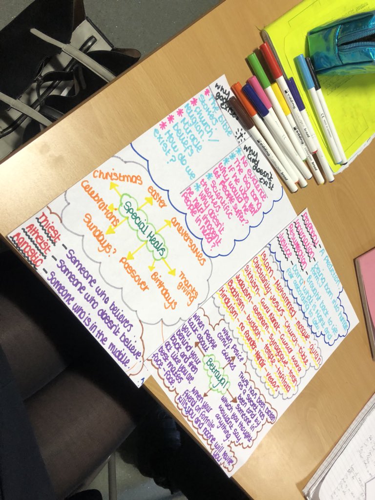 PhilipsHigh's tweet photo. Neve’s brilliant revision materials in RE #endofyeartesttomorrow #prepared #revisioncanbefun https://t.co/G2pD13r7M7