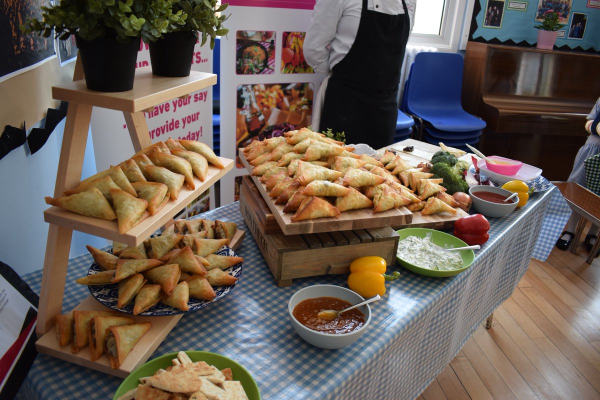 StHildasBushey's tweet photo. Samosa Day @StHildasBushey was a great success.  The children loved it and were encouraged to try all the different types of Samosa's to see which one they liked best.  Needless to say, the sweet option came out top!  #DareToBeRemarkable https://t.co/o742c1o21L