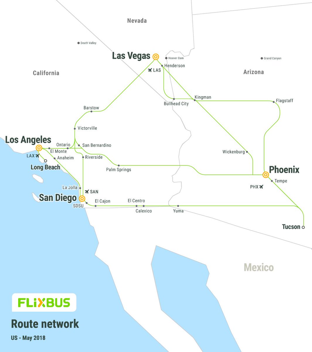 FlixBus_FR's tweet photo. BREAKING NEWS : Vous pouvez maintenant réserver ce #FlixTrip Los Angeles🔁Las Vegas dont vous avez toujours rêvé!
Nos 1700 destinations dans le monde➡️https://t.co/DzloZ4twAV
la mobilité durable arrive aux États-Unis alors, qu’attendez-vous ? 🚌🌎🦅🏜
#RideHereRightNow https://t.co/ONYitz4kyj