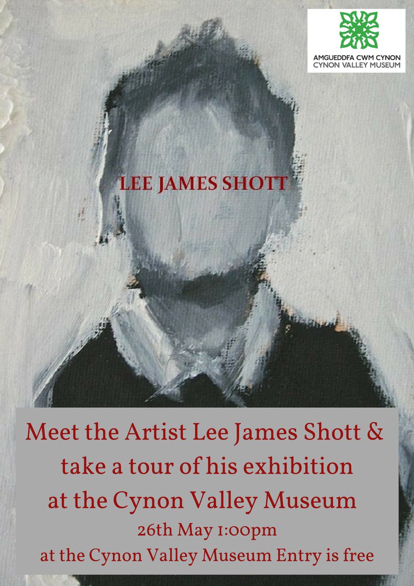 Explore the art of Lee James Short with Lee himself on the 26th May at 1:00pm at the Cynon Valley Museum. A chance to see the thought provoking work of Lee and meet the artist behind them. Entry is free