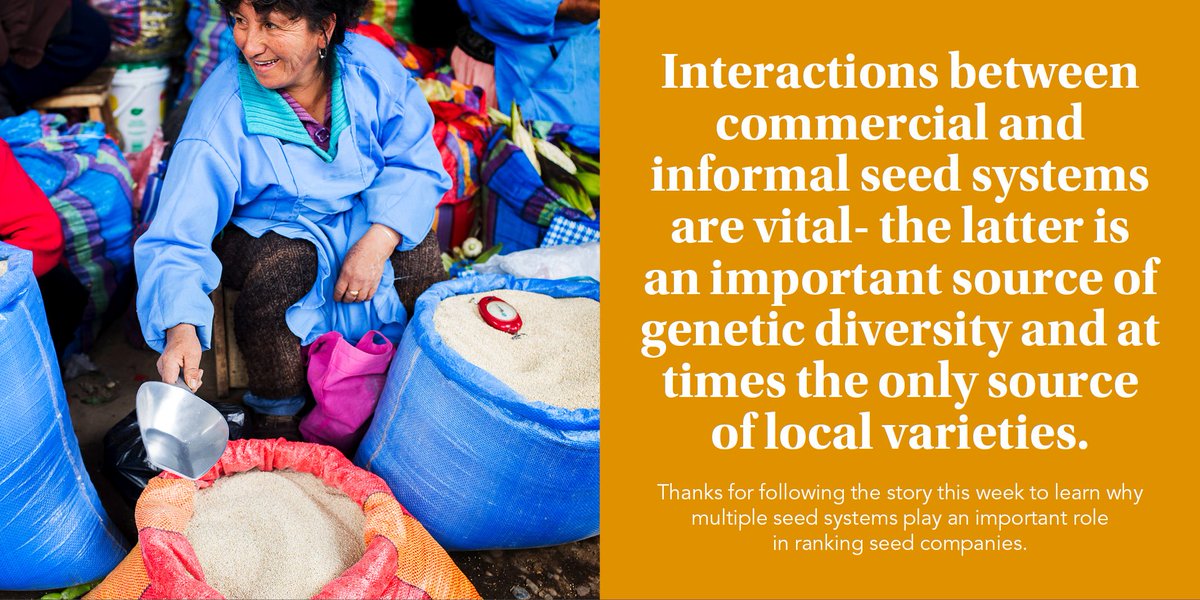 ATSIndex's tweet photo. Why is Multiple Seed Systems a guiding principle of the #ATSIndex?
Because the #ATSIndex focuses on the commercial seed sector while acknowledging the important role of informal seed systems and the public seed sector.
#ATSIndex2019 #ATSInsights https://t.co/3bcl9VopLx