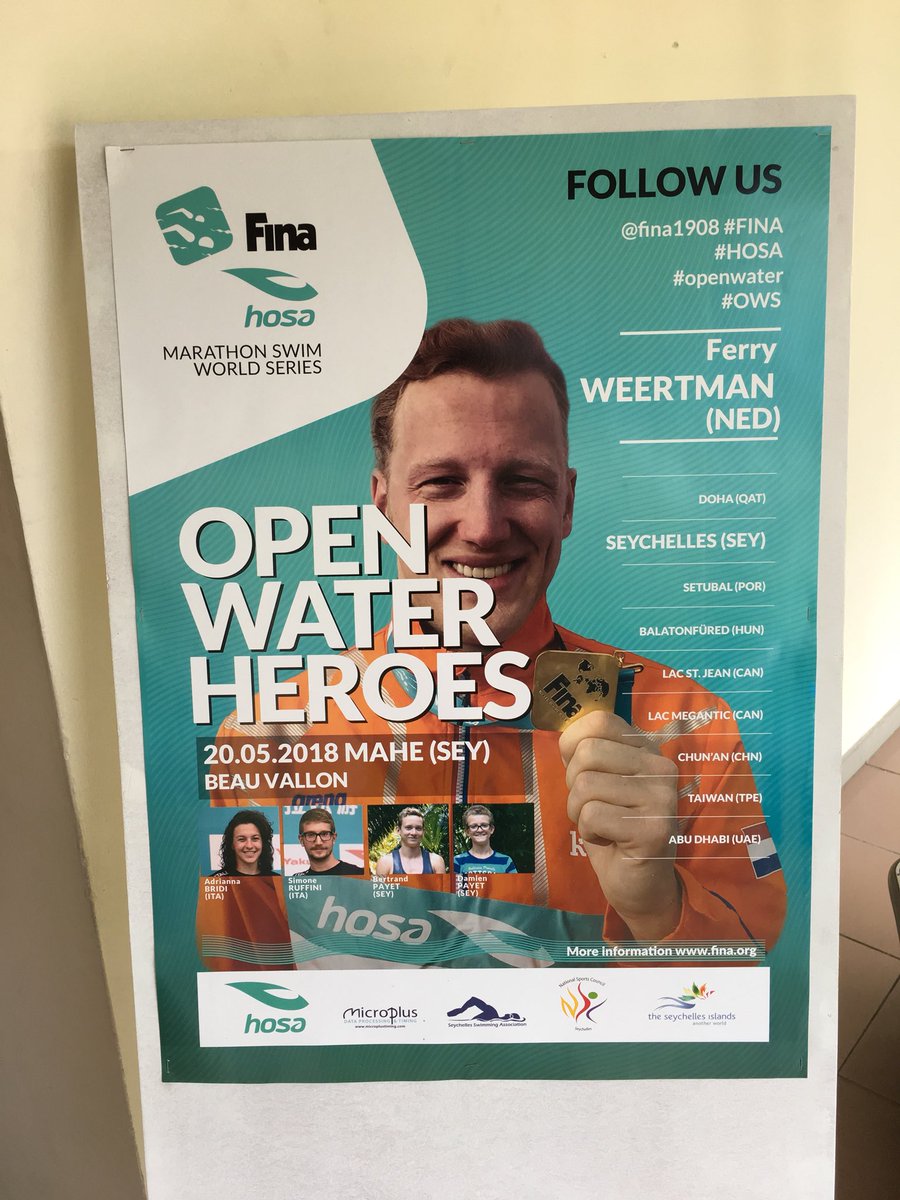 thijshagelstein's tweet photo. Vertrouwd gezicht bij aankomst op de Seychellen. Zondag de tweede wedstrijd van de #FINA #HOSA Openwater World Series op deze bijzonder mooie locatie. #openwaterswimming #knzbned https://t.co/vWk4Go2pDx