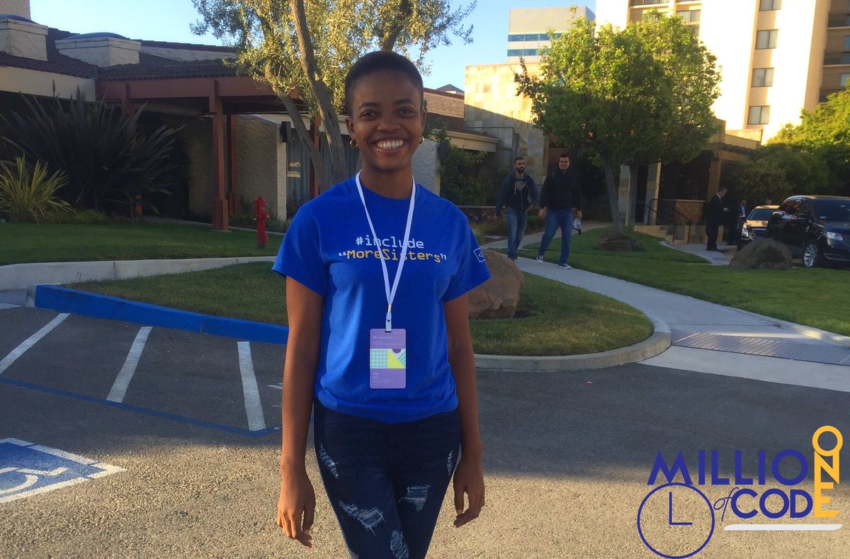 1milhoursofcode's tweet photo. Our Co-founder representing us at Google I/O in Silicon Valley
#OneMillionHoursOfCode #OneShirtOneFemaleDeveloper #GirlsWhoCode #WomenInTech https://t.co/WExJ2b5SPm