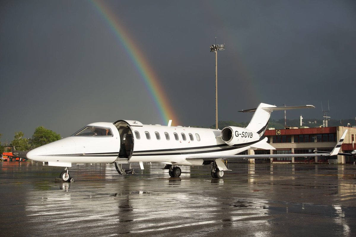 zenithavuk's tweet image. Find Zenith Aviation at the end of the rainbow ✈️🌈  
Our #Learjet45 in Bilbao, Spain 🇪🇸 #Private #Comfort #Elegance