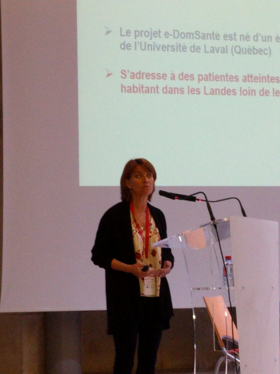 HerveDufau's tweet photo. #roadshowcancer @allis_na : présentation du projet #edomsante de parcours de #soins en #cancerologie @BERGONIE33 #Telemedecine Dr Quenel-Tueux https://t.co/ZcyubSshgR