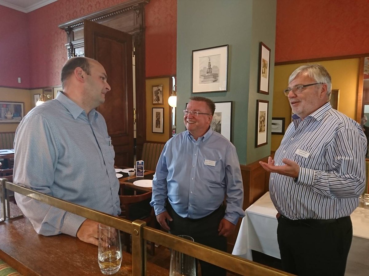 Martin Dudzinski (Topas electronic), Heiko Miersch und Johan Deutinger auf dem #ucday2018.