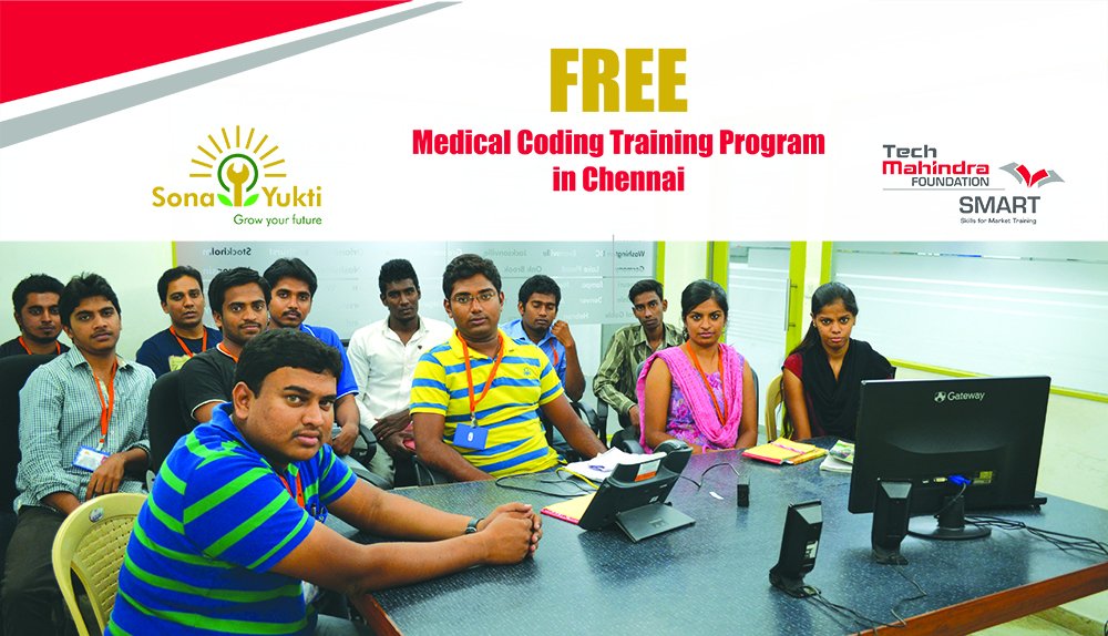 sonayukti's tweet image. Sona Yukti and @techmahindracsr announces free 6-month medical coding training in Chennai!
Read : bit.ly/2IQ25gi
#FreeMedicalCodingTraining, #medicalcodingtraininginChennai ,#TechMahindraFoundationSMARTprogram