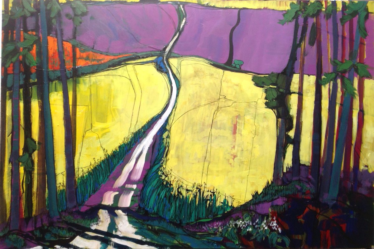 Simplyjustart's tweet photo. Just finished building new website and getting it launched. Have a new work studio and have a new collection of works. I am working on this one at the moment.Just love living and painting in Dorset. https://t.co/LcFVAQW8hw