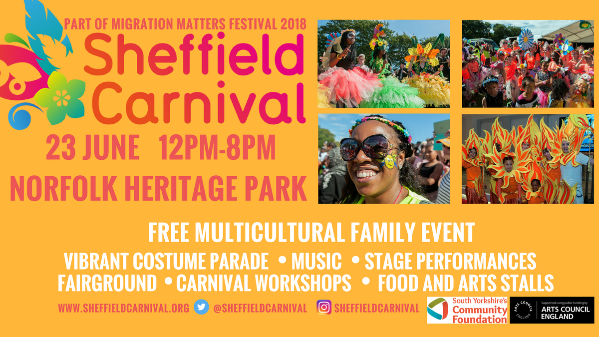 Our Facebook event is live! Click attending for regular updates about the event.
Please share and invite friends and family for a great day of family friendly fun. 
facebook.com/events/2153307…

#sheffieldshine #migrationmatters #sheffield #SheffieldIsSuper