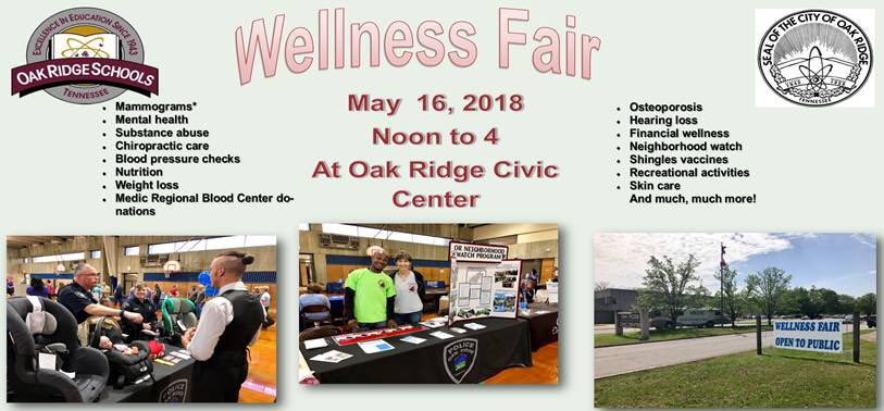 healthyanderson's tweet photo. Stop by the community wellness fair today from Noon to 4pm at the Civic Center gym in Oak Ridge! #ActiveAndersonTN #CommunityPartners #CommunityWellness @Healthier_TN @cityofoakridge @OakRidgeToday @ExploreOakRidge @ORChamber @WYSHradio https://t.co/DKzO9SdGv8