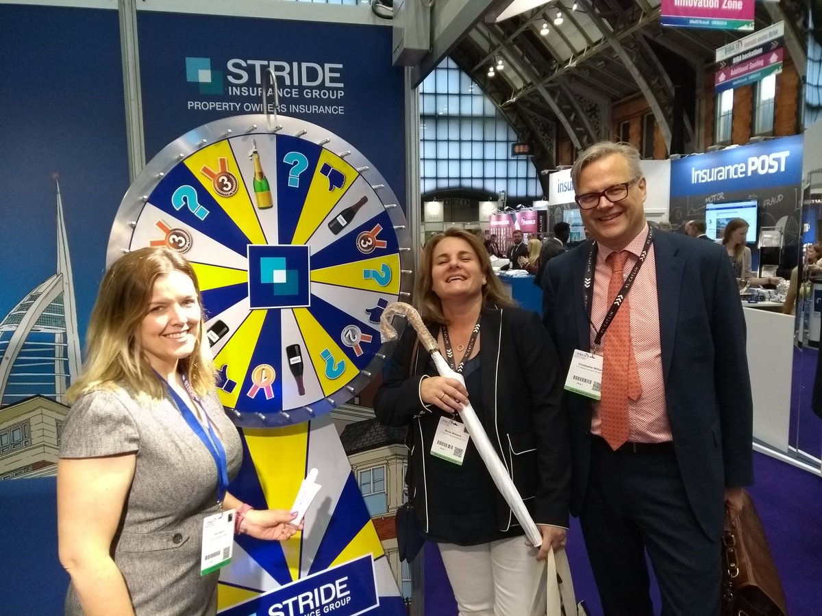 miproperty_'s tweet photo. A productive visIt to #biba2018 for @RTWilliamsIB as both Christopher and Nicola walk away with prizes from the @stridegroup wheel of fortune #biba2018 #insurance https://t.co/rOWSsAXJ1Q
