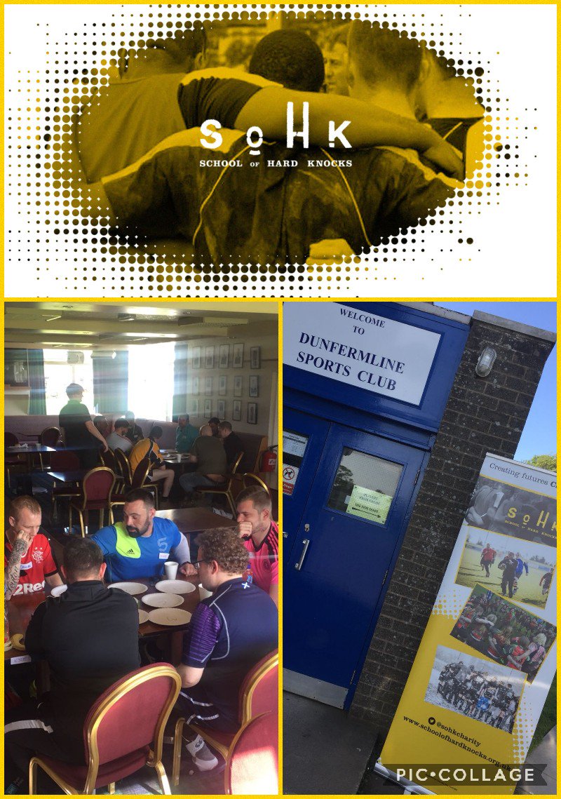 PSOSCowdenbeath's tweet photo. Day 1 of our employability programme at @dunfermlineRFC with @SoHKCharity breaking down barriers in the community and increasing wellbeing. #SOHK #Employability #ChangingLives https://t.co/GUU0bqjfyi