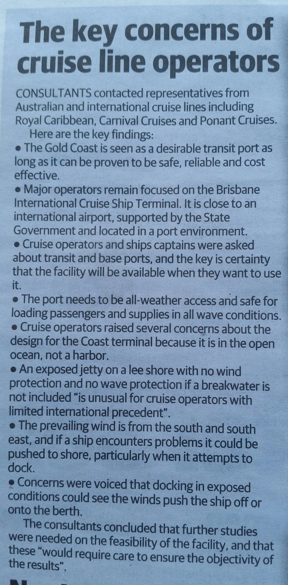 BroadwaterOur's tweet photo. PCW report funded by ratepayers previously heavily redacted to keep people in the dark on a proposed #CruiseShipTerminal on prhime waterfront public land #TheSpitGC 
23 significant risk factors 
Cost $562m no return 4 at least 16 yrs.

#GoldCoast 
#Environment 
#HandsOff 
#qld https://t.co/OIy5xy265N