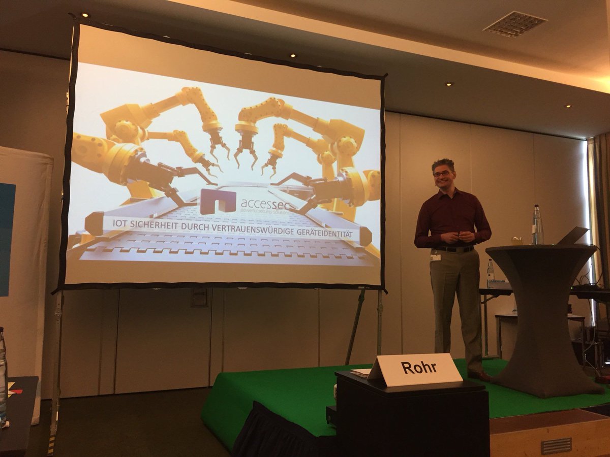 fatymaeos's tweet photo. #accessec GmbH Co-Founder and CEO Sebastian Rohr about „Public Vehicle Data Access with Security, Privacy and Customer Control“ at the 4th International #VDI Conference, Germany. #IOTA #DAG https://t.co/RMK0id1VUn #bitcoin #xrp #value