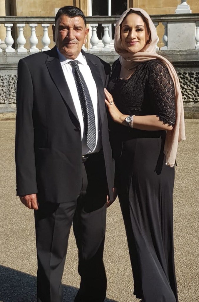 Azra Jan &amp; Hardeep Bharhey at yesterday’s Royal Garden Party at Buckingham Palace. Both were absolutely delighted and thrilled to attend and had a thoroughly enjoyable day with their guests #RoyalGardenParty