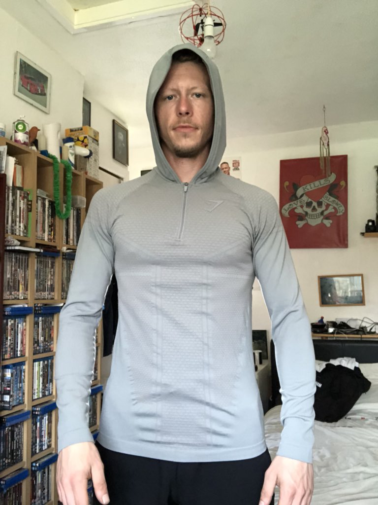 Martin Page on X: My new @Gymshark Onyx imperial LS hooded top in light  grey #gymshark #beavisionary #liftbrum  / X