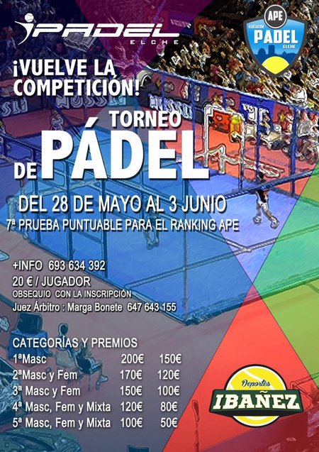 alicantepadel's tweet image. ¡¡ LLEGA LA 7º PRUEBA DEL CIRCUITO!! PRÓXIMO TORNEO DE PADEL EN @ipadelelche @MargaBonete 
padel-alicante.com/comment.php?co…