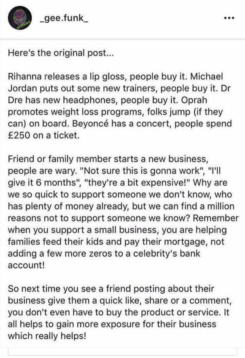 porcuspeople's tweet photo. This is of  Facebook. Well said whoever you are ! #happyfarming #supportsmallbusiness #supportsmallfarms #buy  #localygrown #localymade https://t.co/3CI7Qrbay4