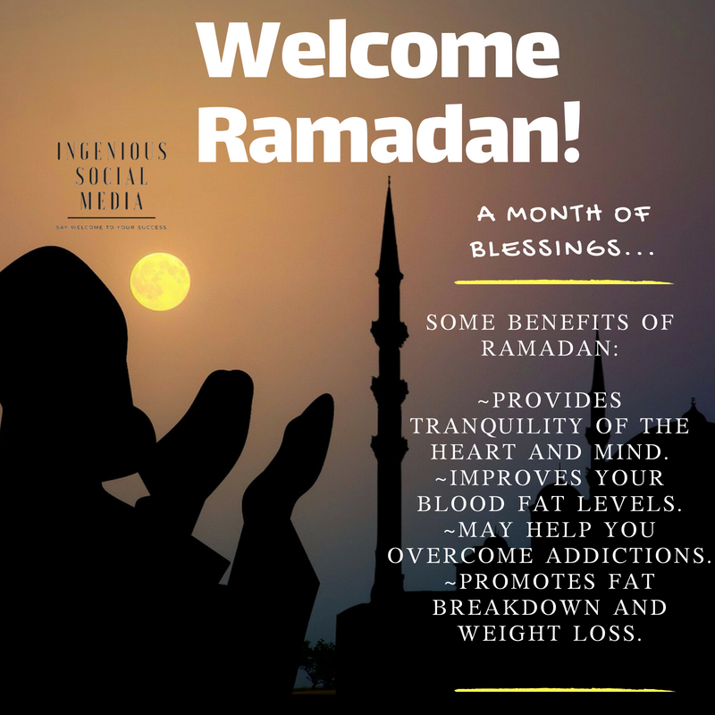 IngeniousSM's tweet photo. Welcome Ramadan!! :)
A month of Blessings...

#Happyramadan #Allahblessyou #ramadan #blessingsmonth #believe #hope #praytoallah #fasting #ramadanbenefits #IngeniousSM #socialmediamanagement #Wednesdaymotivation #socialmedia https://t.co/wVZlmIu7N0