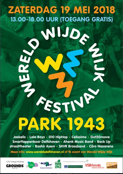 MarcvanNaamen's tweet photo. Festival Wereld Wijde Wijk van zaterdag 19 mei in @Park_1943 is een spannende ontdekkingstocht van muziek, workshops en theater. Kom gezellig langs en geniet van de sferen uit de culturele schatkamers van @delfshaven_rdam! Deel en neem je vrienden mee. 

https://t.co/V9QsycN3Jq https://t.co/uWpthMjfgJ