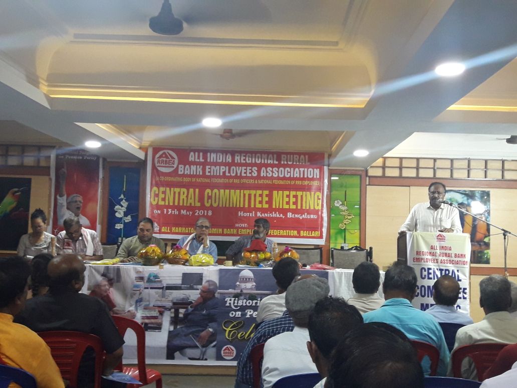 AIRRBEA3's tweet photo. Central Committee Meeting in Bengaluru on 13.05.2018 https://t.co/e2XEyBOr0Z