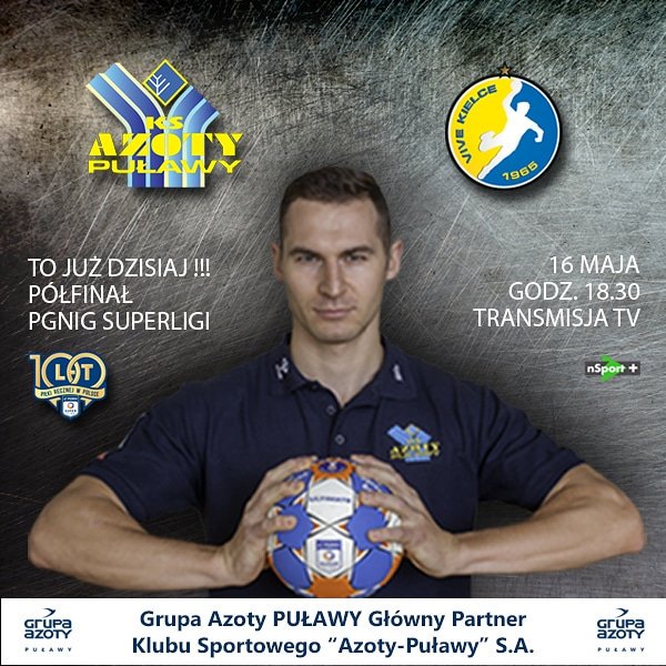 ksazotypulawysa's tweet photo. Matchday ๐ฃ๐ฃ๐ฃ
PรลFINAล SUPERLIGI ๐ฅ๐ฅ๐ฅ
๐
16.05.2018
โฐ18.30
๐คพโโ๏ธAzoty-Puลawy ๐๏ธPGE VIVE KIELCE
๐Hala Mosir Puลawy
๐บnSport+
#azotypulawy #handball #vivekielce #superliga #pรณลfinaล #matchday #handballlove #handballteam #piลkarฤczna #Puลawy #razemmozemywiecej https://t.co/z2W62B3Ahh