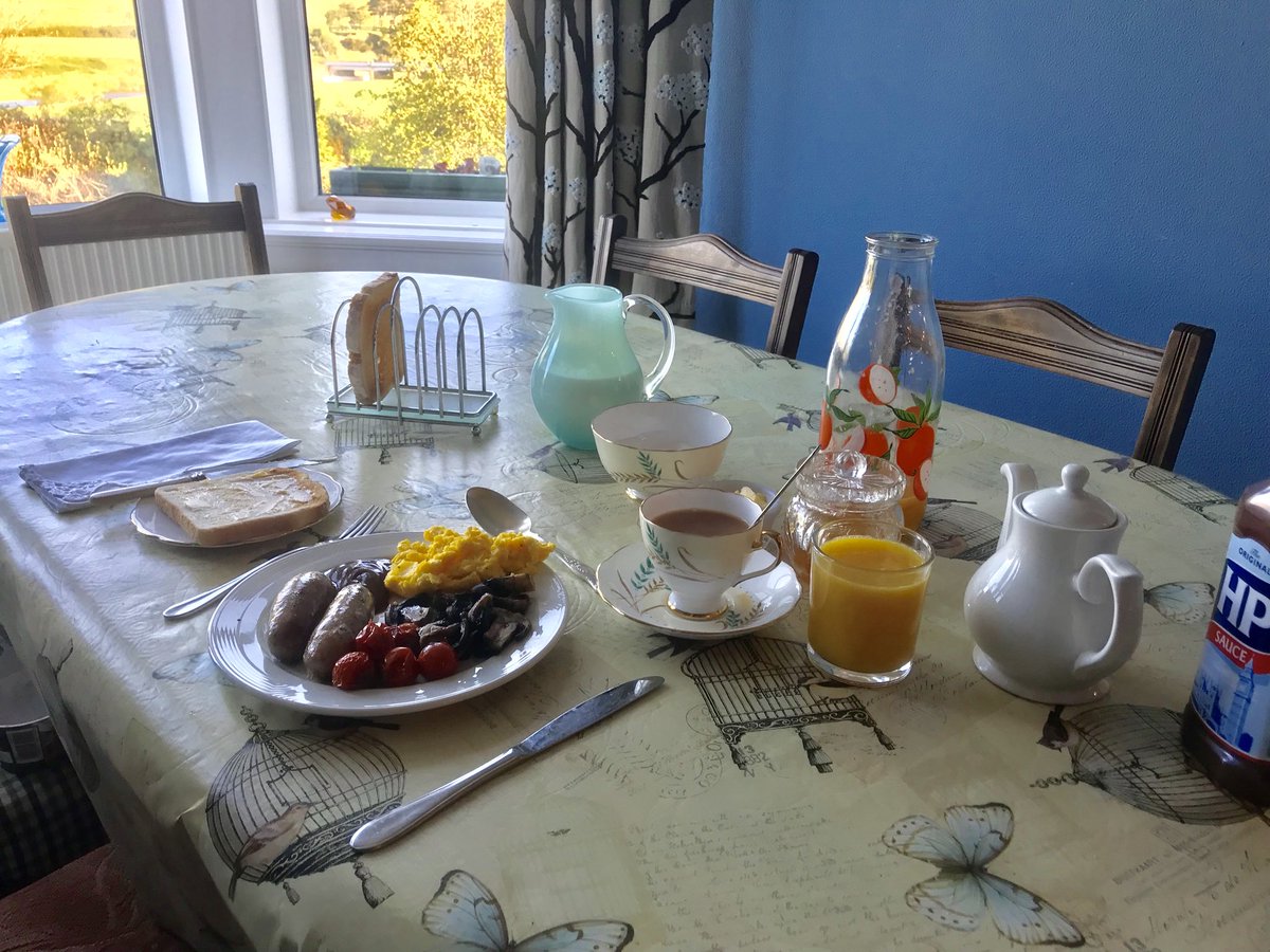 chris76brock's tweet photo. Spot of breakfast at Homelands B&B before another 6 hour drive to @wickairport #end2end2018 #jogle #thingswedoforfun #VisitScotland https://t.co/pJS94mjSsc