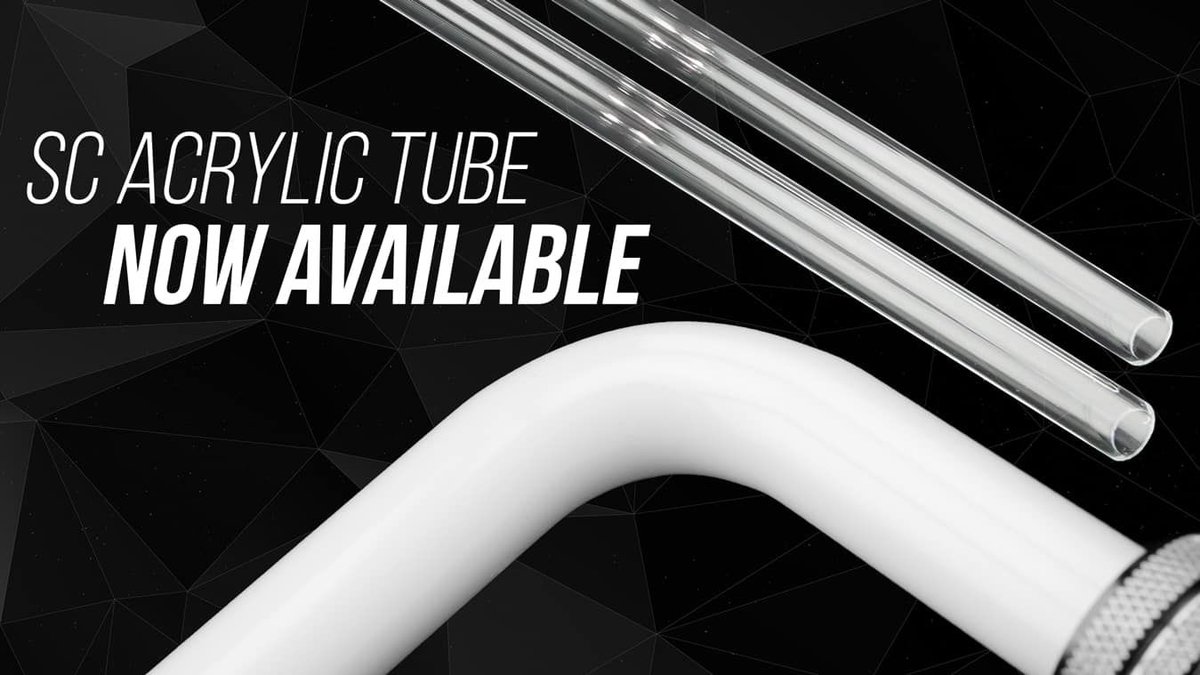 SingularityC's tweet photo. SC Acrylic Tube Now Available! Purchase now: https://t.co/itQSeQZrkH
Checkout this post for more photos: https://t.co/bEWzwfYdUo
#singularitycomputers #singularitycases #sccustombuild #scproducts #scacrylic
#customwatercooledpc #customcables #casemod #pcmodder #pcmods #pcbuild https://t.co/y3DFSRBGmY
