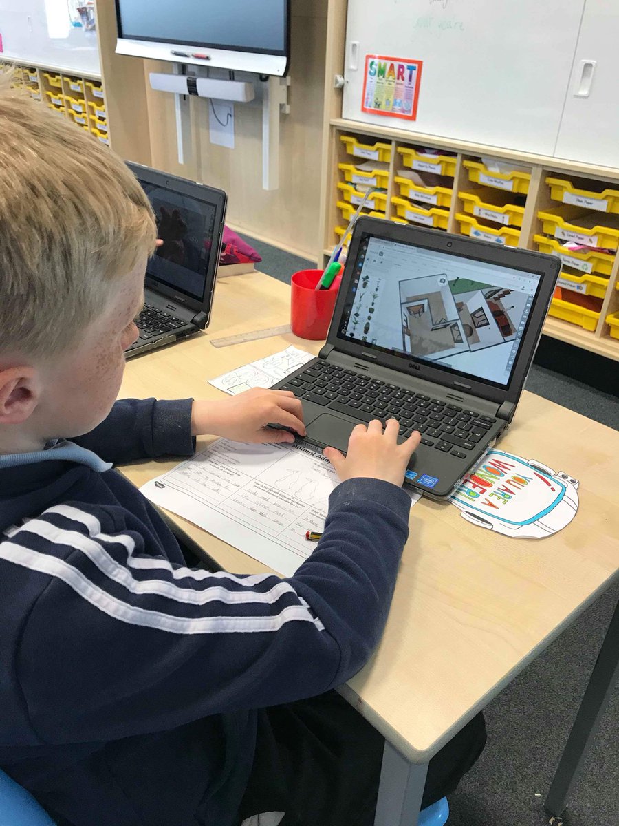 Our upper school have been busy ‘Teching’ too! P6/7 have been applying their area & perimeter skills from maths to design fabulous 2D floor plans and 3D houses on Planner5d.com. #futurearchitects #mathematicians #googlechrome #planner5d #area #perimeter #2d #3d #NDLW18