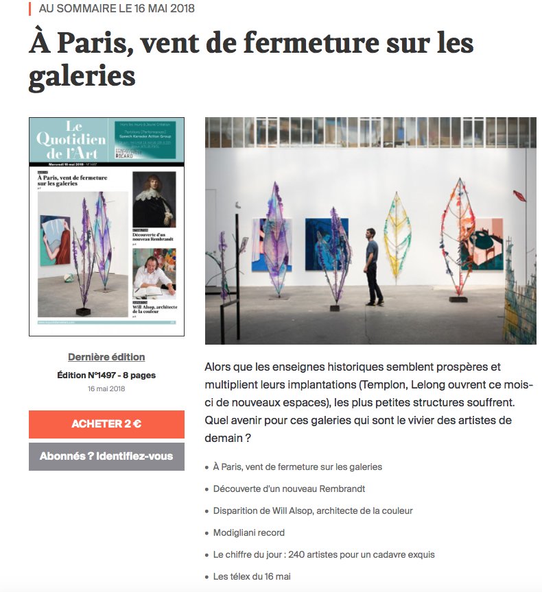 JulietteSoulez's tweet photo. Pour apprendre davantage sur les 240 artistes à l'Institut du monde arabe, sur la National Gallery Singapour, et sur les fermetures des galeries à Paris, voir le site du Quotidien de l'art : https://t.co/08KH8y3A95 ! https://t.co/pAyqhWQr0l