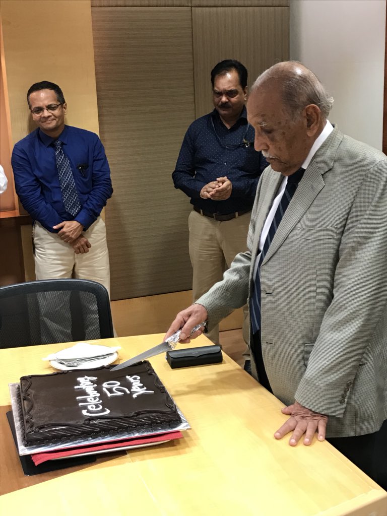 AmeetN's tweet photo. Celebrating 50 years of TCS with the man who started it all!
FCKohli. @tcs @tcs_news https://t.co/kETKp60K0k