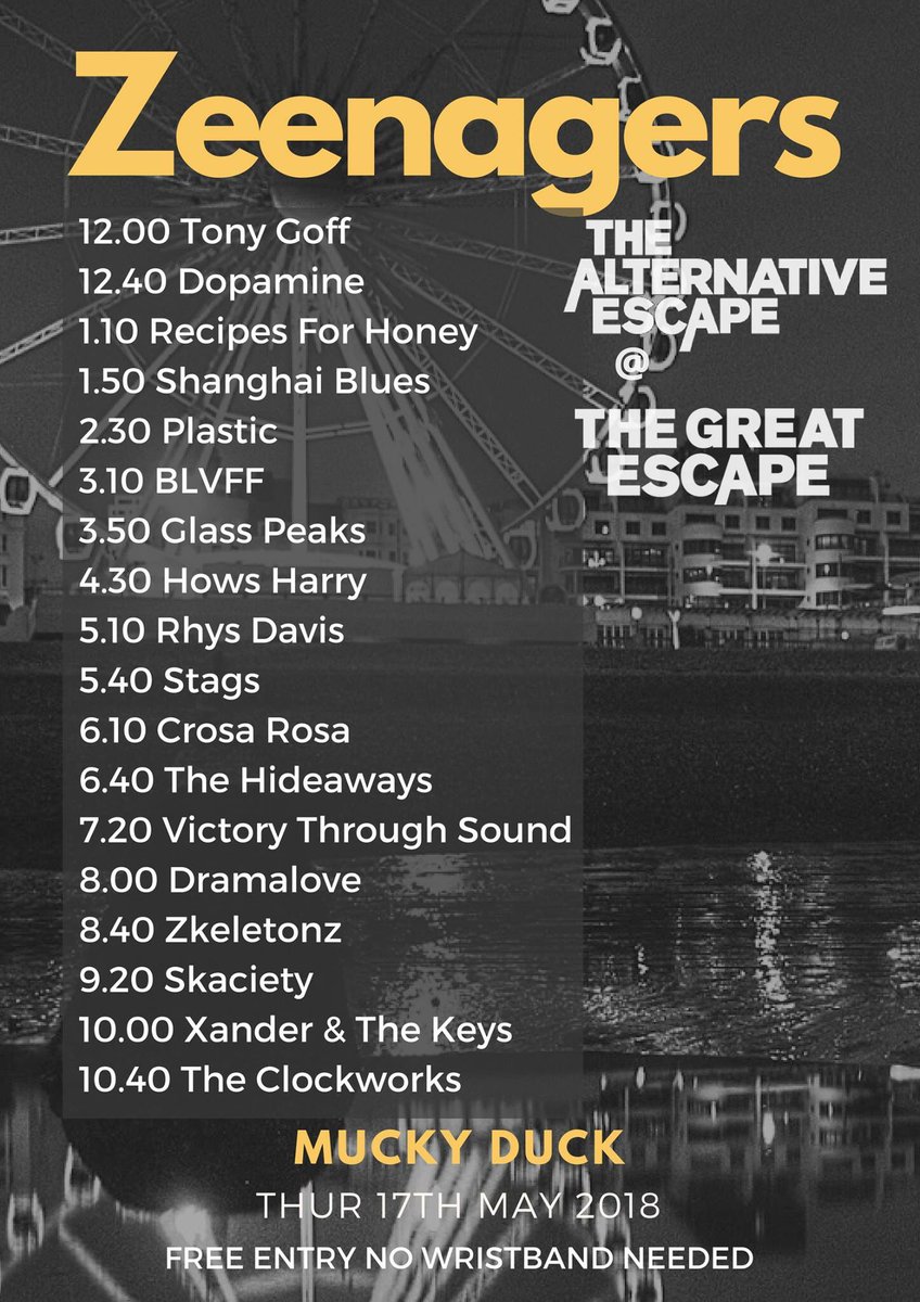 We’re on tomorrow at The Great Escape. <a href="/thegreatescape/">The Great Escape</a> <a href="/AltEscape/">TheAlternativeEscape</a> <a href="/BBC6Music/">BBC Radio 6 Music</a> <a href="/bbcintroducing/">BBC Music Introducing</a>