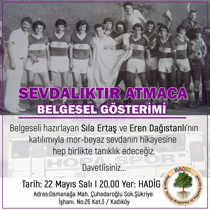 hadigdernek's tweet photo. #HopaSpor belgeseli, 22 Mayıs Salı 20.00'de @hadigdernek 'te! Üye ve dostlarımızı bekleriz🎥 https://t.co/Nq21ay5xx5
